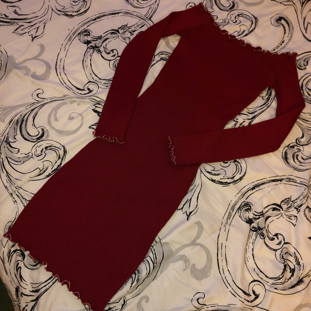 ruby ruffle dress